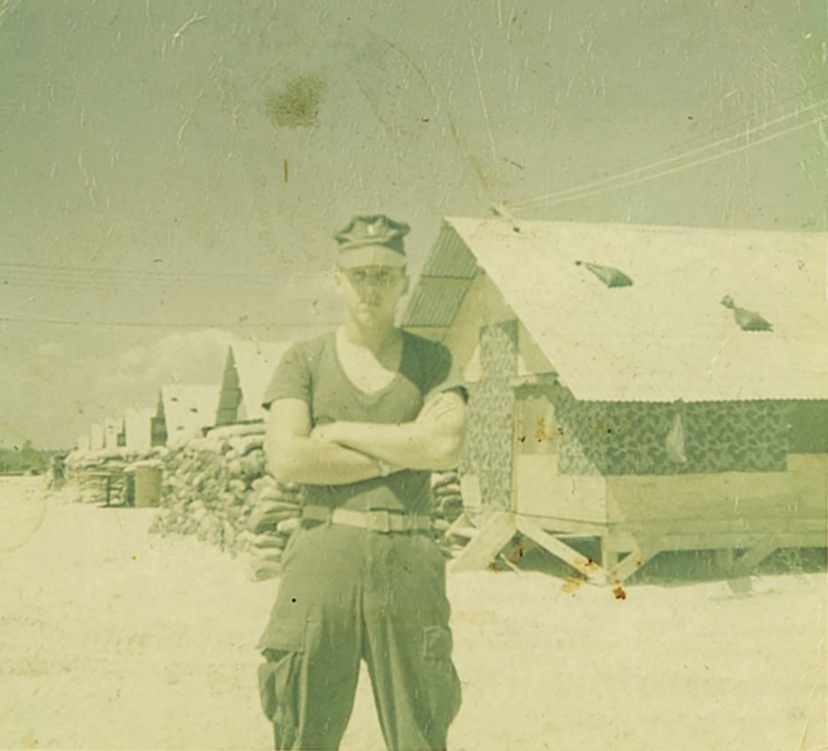 Lt. Ted Hammett, USMC at Quang Tri Combat Base, Vietnam, 1968